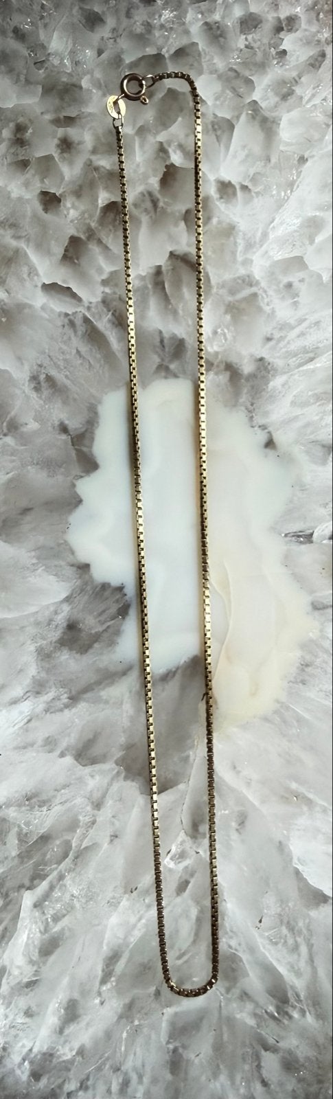 Gouden Venetiaanse schakelketting 585 Kleine Maat, Ophalen of Verzenden, Gebruikt, Goud