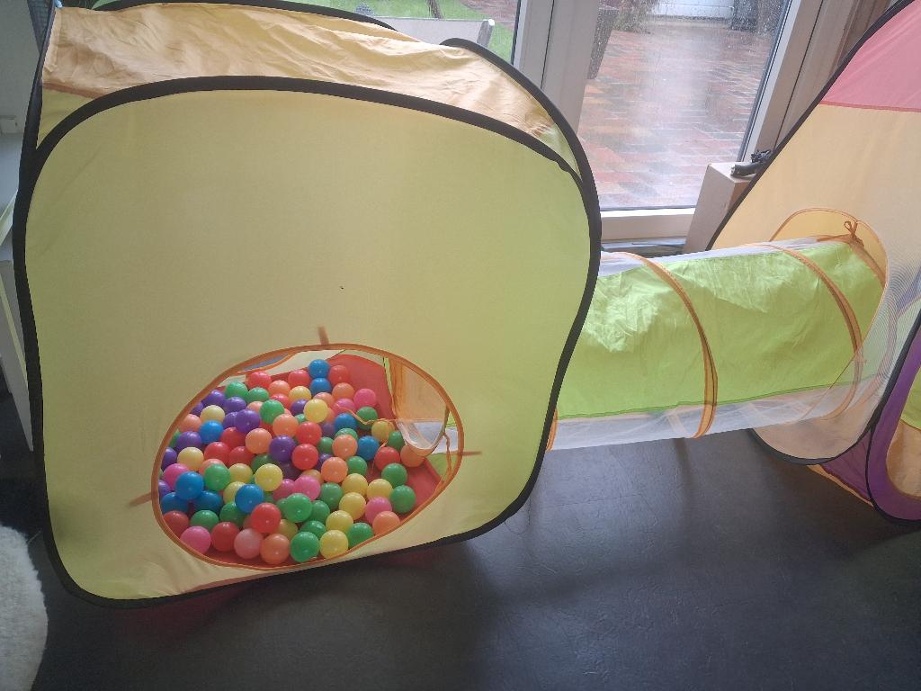 Speeltent met tunnel en ballen, Ophalen, Gebruikt