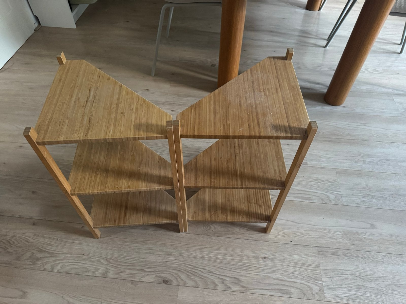 2x IKEA RÅGRUND Wastafel-/hoekrek bamboe 34x60 cm, Huis en Inrichting, Badkamer | Badtextiel en Accessoires, Badkamerrek, Gebruikt