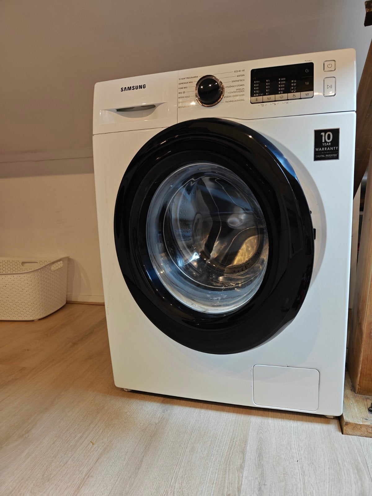 Samsung 9kg wasmachine, wast nog - Rubber gescheurd, Ophalen, 1200 tot 1600 toeren, Gebruikt, 8 tot 10 kg