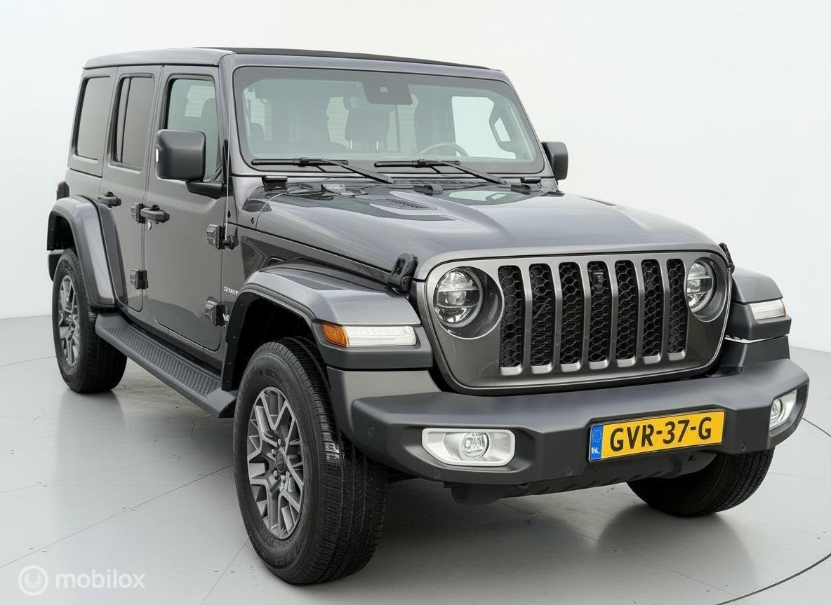 Jeep Wrangler Unlimited 4xe 380 Sahara CABRIO|LEDER|CAMERA|, Auto's, 4 cilinders, Cabriolet, 2248 kg, Vierwielaandrijving