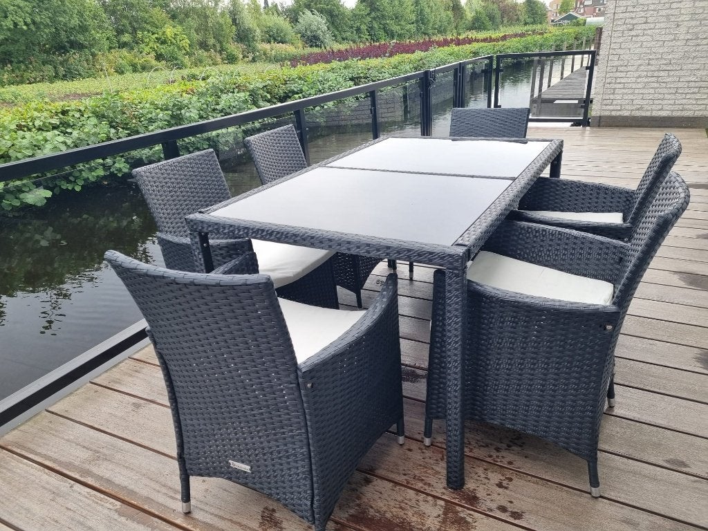 Tectake tuinmeubelset / wicker loungeset 6+1, Ophalen