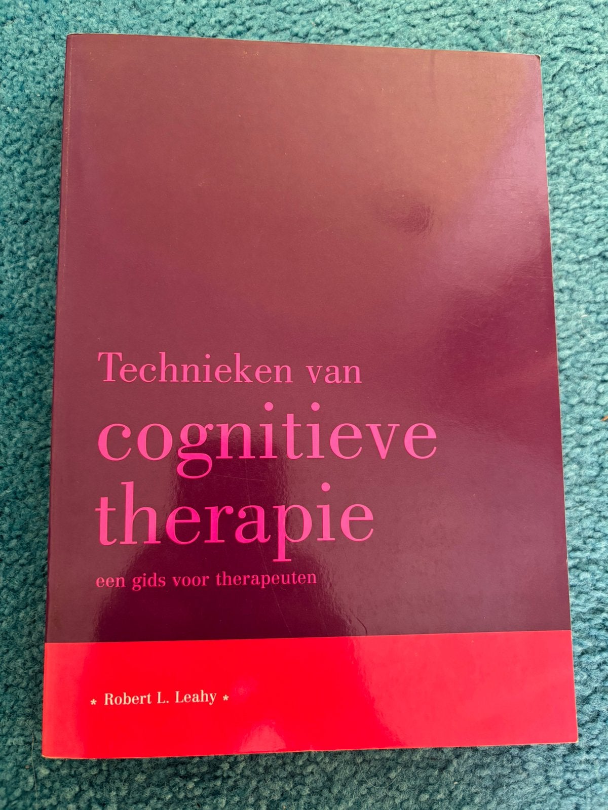 Technieken van cognitieve therapie. Robert L. Leahy, Ophalen of Verzenden, Zo goed als nieuw, WO