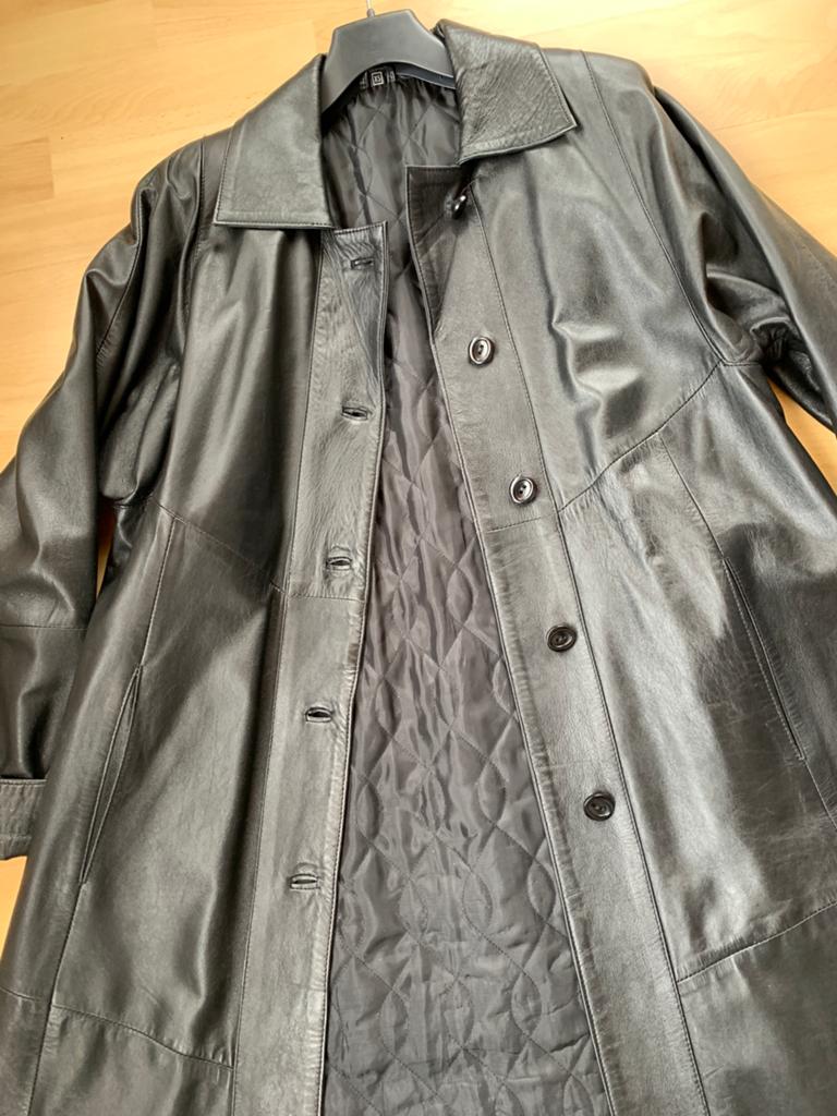 Nieuwe Lange Nappa Leren  Dames Jas mast 42/44, Kleding | Dames, Ophalen of Verzenden, Nieuw, Maat 42/44 (L), Zwart