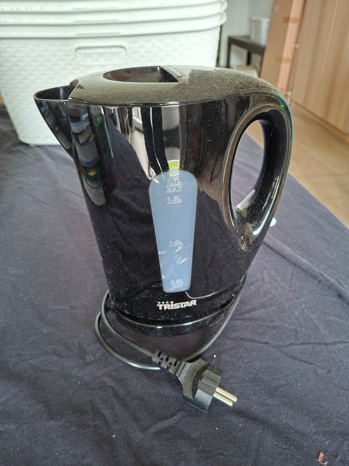 Tristar waterkoker 1.7L - Zwart, Witgoed en Apparatuur, Waterkokers, 1 tot 2 liter, Ophalen of Verzenden, Gebruikt