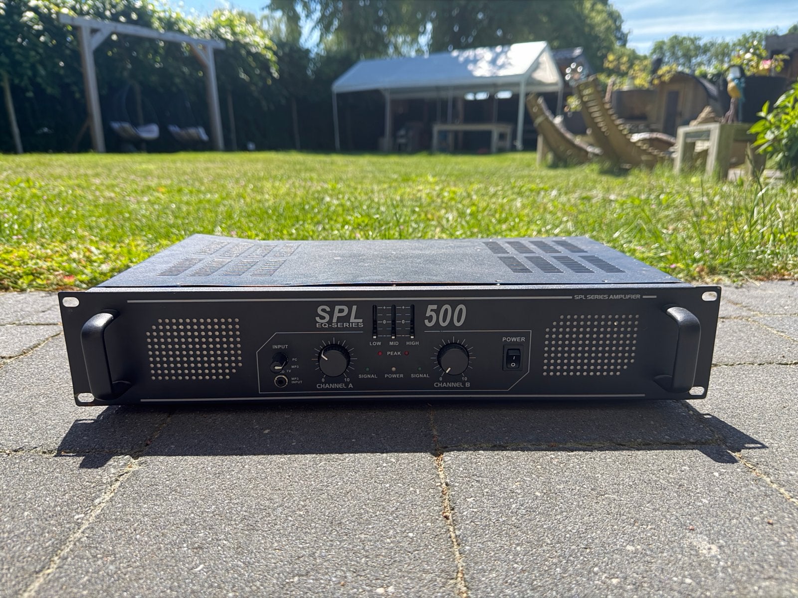 SPL 500 Versterker werkt klein beetje, Overige merken, Ophalen of Verzenden, 60 tot 120 watt, Niet werkend