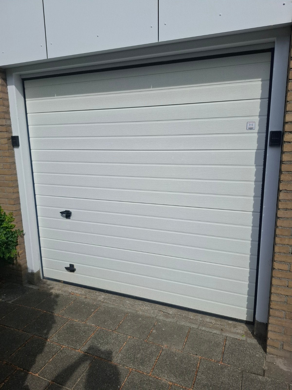 garagedeur sectionaaldeur, Doe-het-zelf en Verbouw, Rolluiken, Ophalen, Gebruikt, 200 cm of meer, Wit