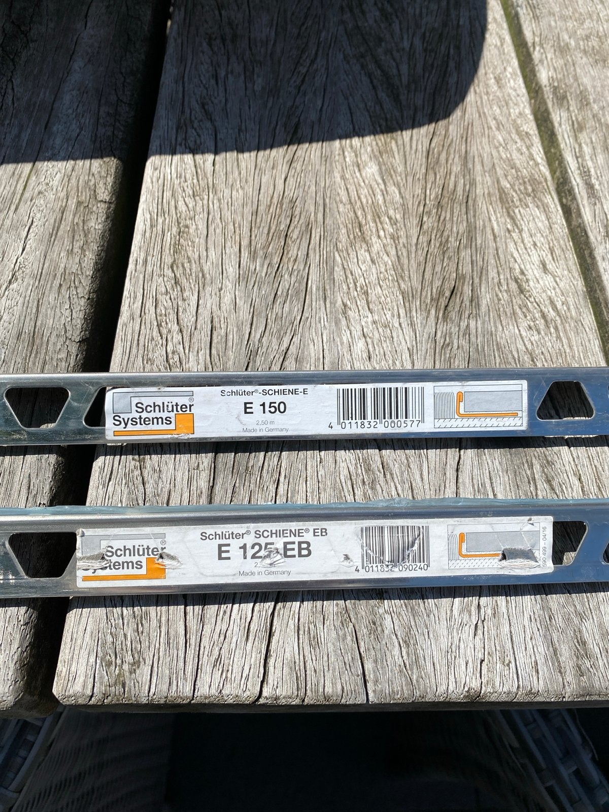 Schlüter-SCHIENE-E tegelprofielen (2 stuks), Ophalen, Overige typen, Nieuw, Minder dan 20 cm
