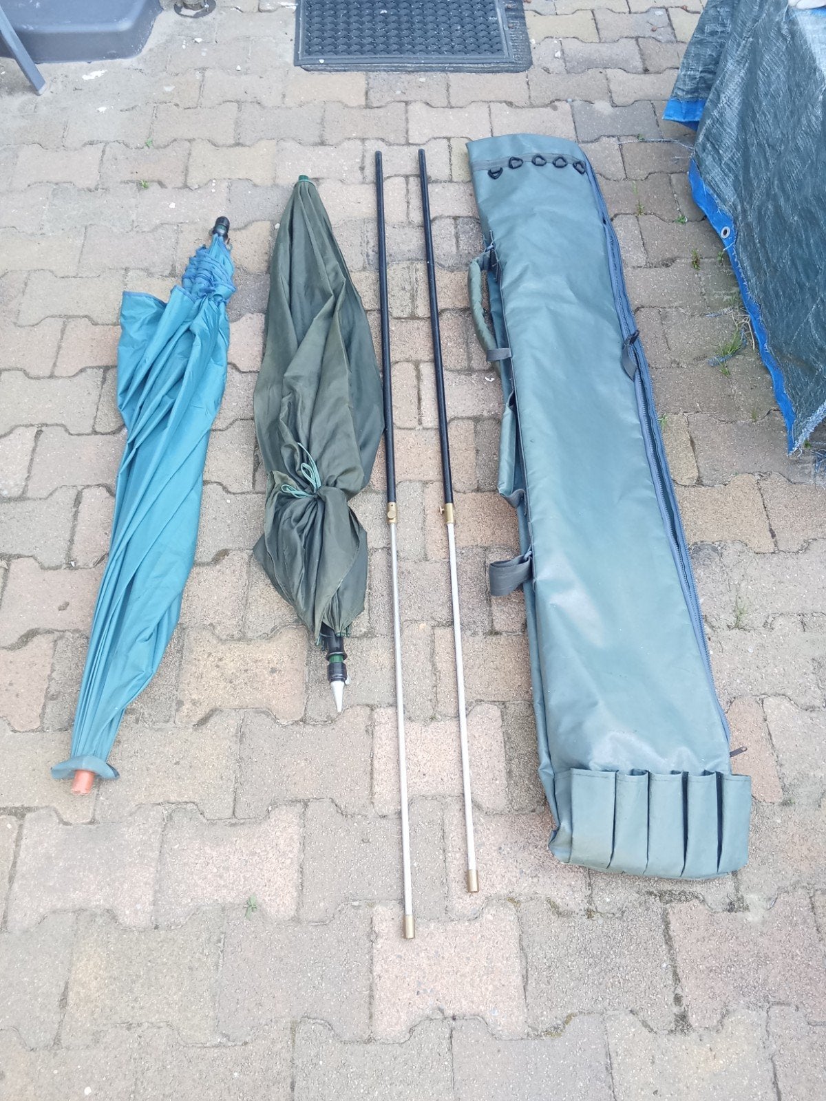 Visparaplu's, Wychwood foudraal en telescopische banksticks, Watersport en Boten, Ophalen of Verzenden, Gebruikt