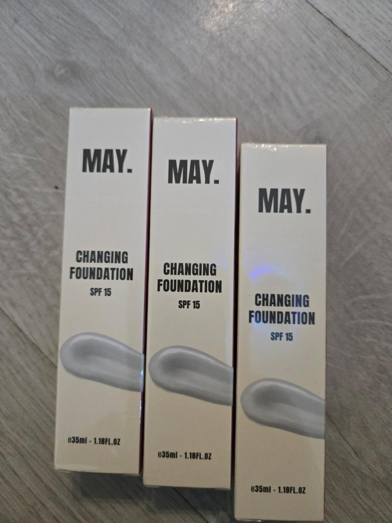 MAY. Changing Foundation SPF 15 - 35ml (3 stuks), Sieraden, Tassen en Uiterlijk, Uiterlijk | Cosmetica en Make-up, Overige kleuren