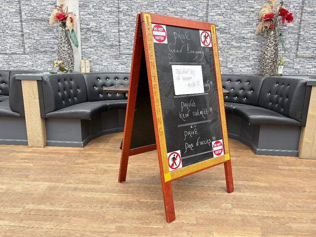 Houten stoepbord, Verzamelen, Merken en Reclamevoorwerpen, Ophalen, Zo goed als nieuw, Reclamebord