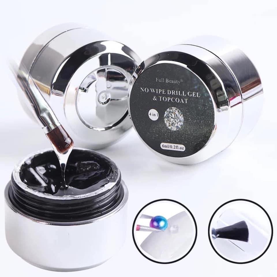 No wipe drill gel en topcoat., Sieraden, Tassen en Uiterlijk, Uiterlijk | Cosmetica en Make-up, Overige kleuren, ., Ophalen of Verzenden