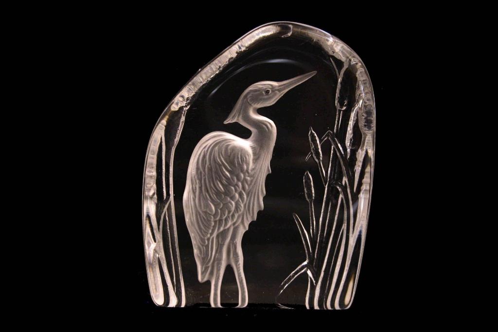 Wedgwood – Presse Papier – Reiger van kristal – Jaren 90, Ophalen of Verzenden