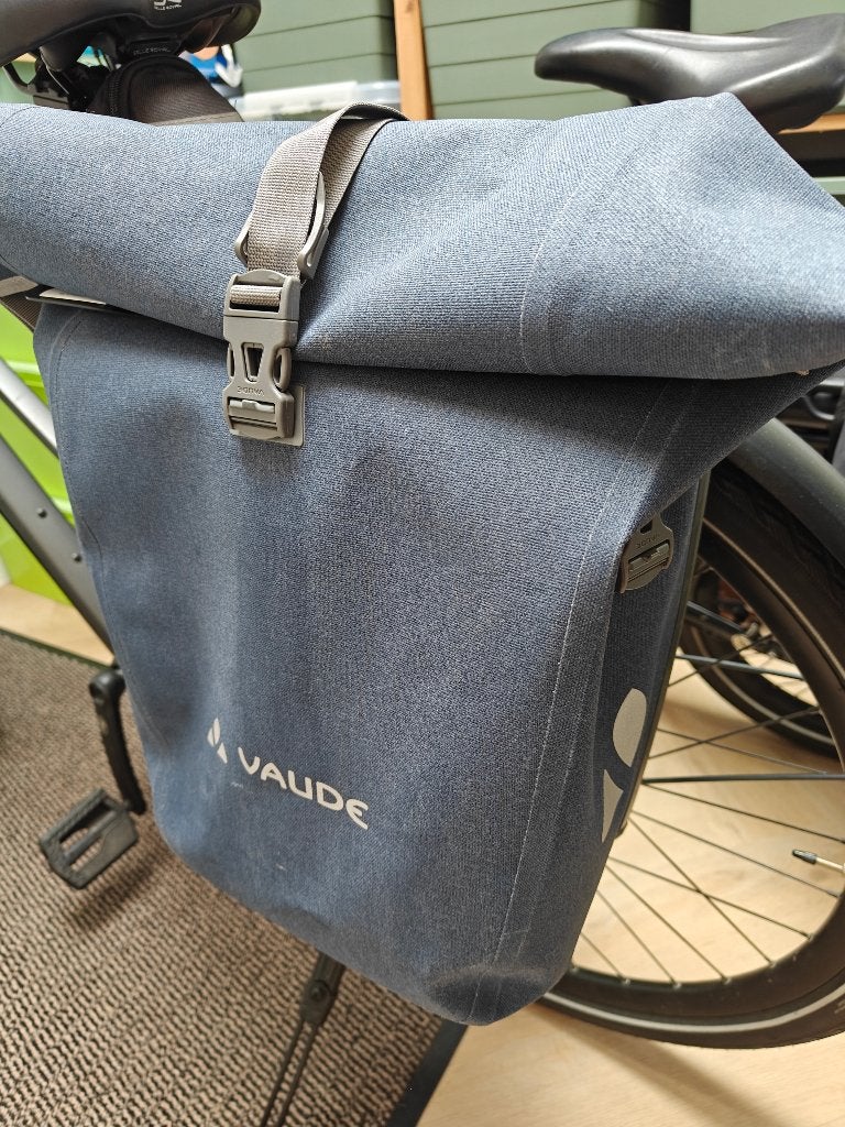 Fietstassen Vaude waterdicht blauw, grijs nieuw p. stuk €100, Ophalen of Verzenden, Gebruikt, Vaude