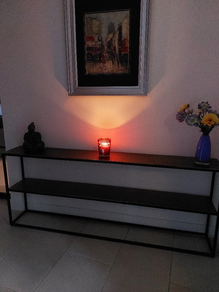 Stijlvolle sidetable / wandtafel, Ophalen, Modern, Industrieel, Zo goed als nieuw, Metaal