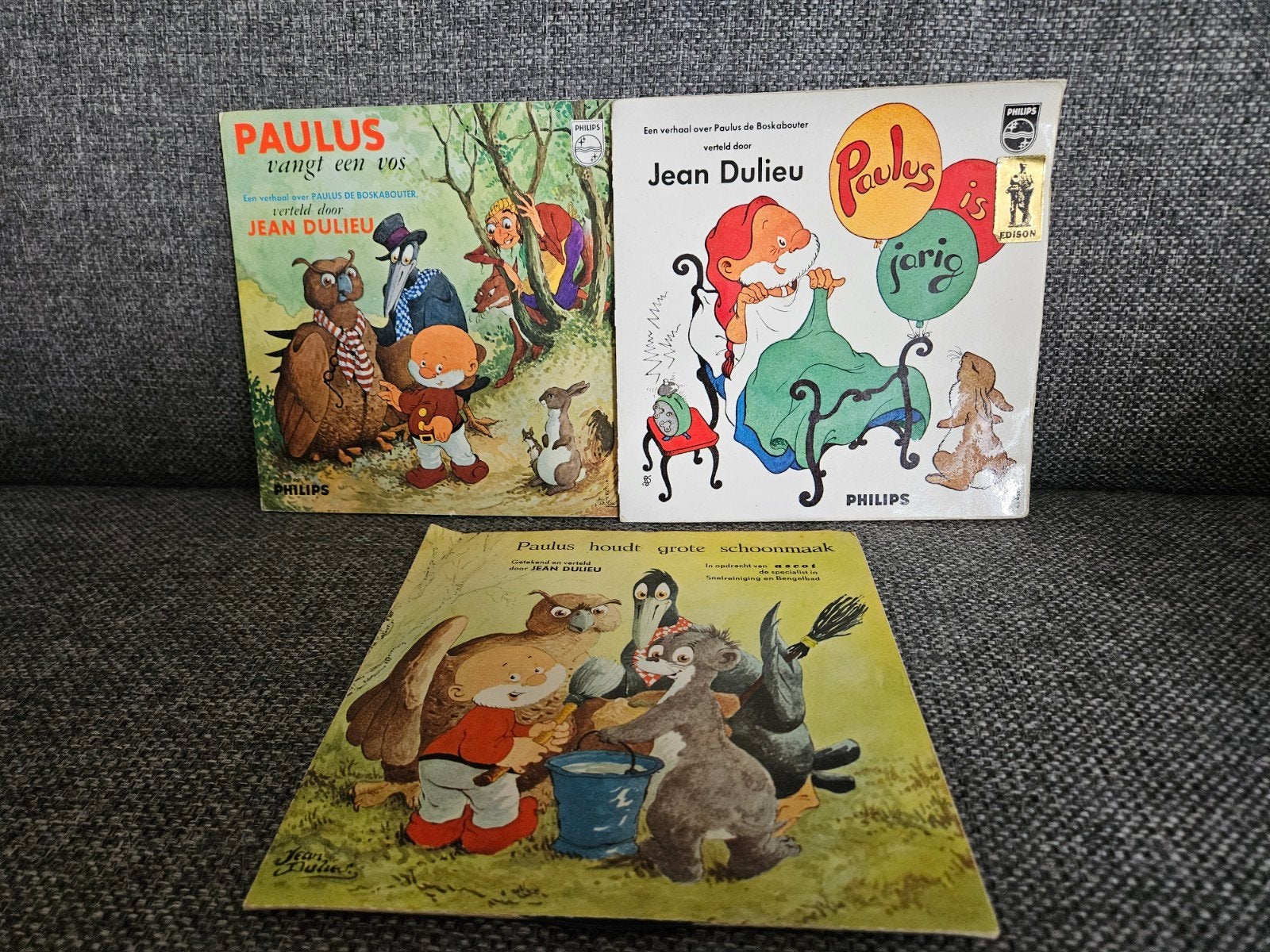 Paulus de Boskabouter EP's - 3 stuks, Cd's en Dvd's, Vinyl | Kinderen en Jeugd, Verzenden, 7 inch, Zo goed als nieuw, EP