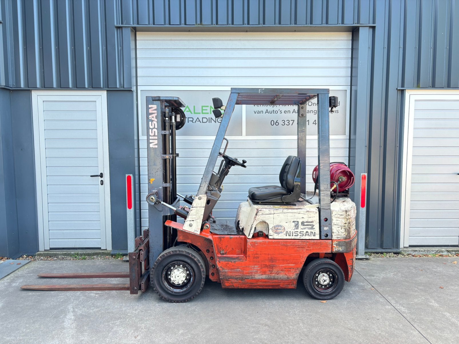Nissan FG15 Heftruck LPG Duplomast Freelift Sideshift Werkve, Zakelijke goederen, Machines en Bouw | Heftrucks en Intern transport