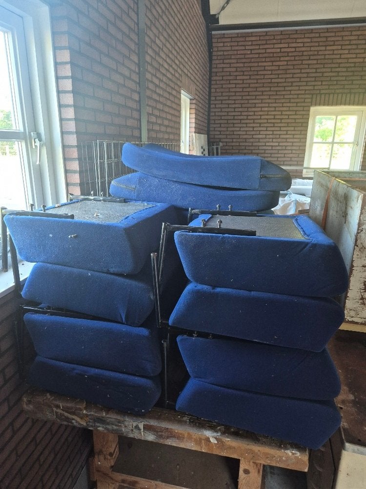 Bioscoop stoelen, Ophalen, Gebruikt, Blauw, Stof