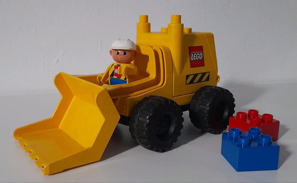 Lego Duplo Big Wheels Digger 2807, Ophalen of Verzenden, Zo goed als nieuw, Compleet, Duplo