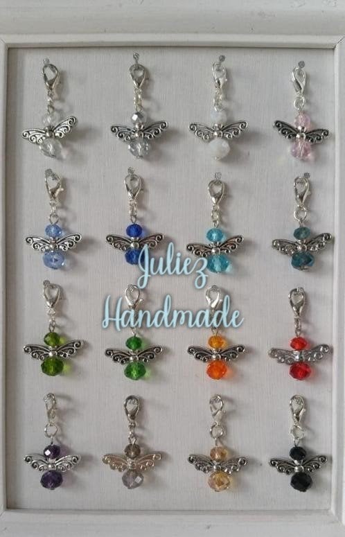 "Juliez Handmade" prachtige bescherm/geluk engeltjes, Sieraden, Tassen en Uiterlijk, Bedels, Overige merken, Glas of Kristal, Nieuw