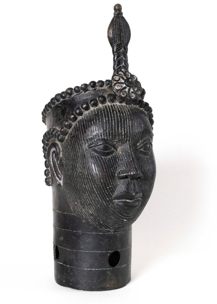 Bijzondere Priester Koning Benin, Afrika, 50 cm, Zwart, Ophalen of Verzenden