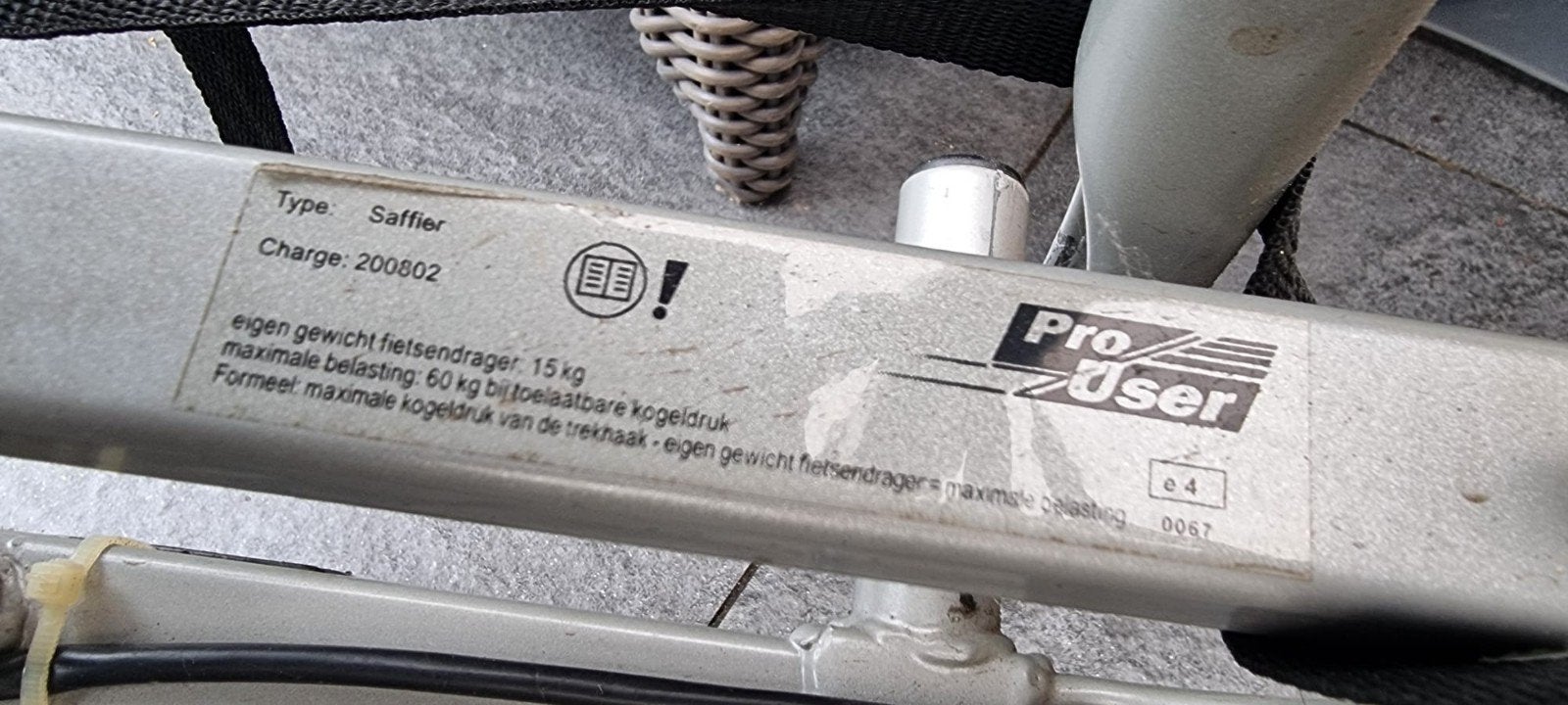 Pro User Saffier Afklapbare fietsendrager voor 2 fietsen, Ophalen, 2 fietsen, Zo goed als nieuw, Trekhaakdrager