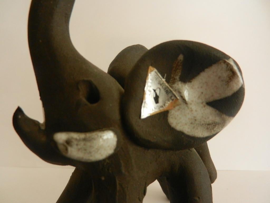 Aardewerk olifant, Potterie de Groene Kan, leuk sculpuurtje, Ophalen of Verzenden