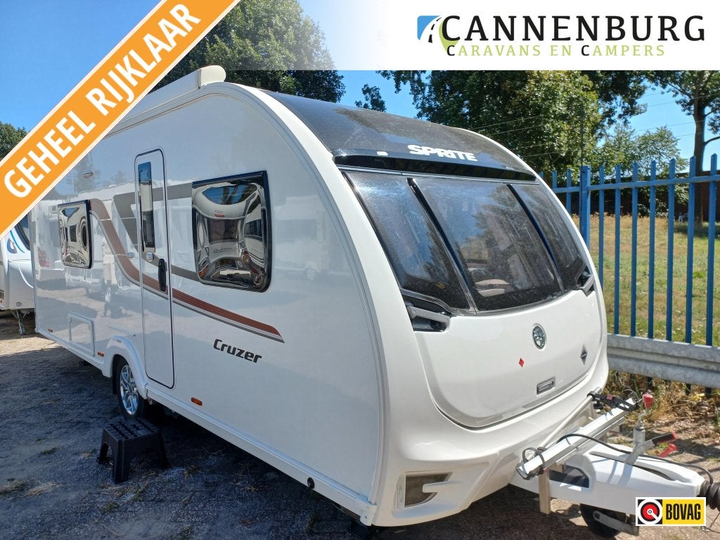 Sprite Cruzer 492 SR Mover-cassette-fietse-etc, Caravans en Kamperen, Overige typen, Bedrijf, Treinzit, Schokbreker