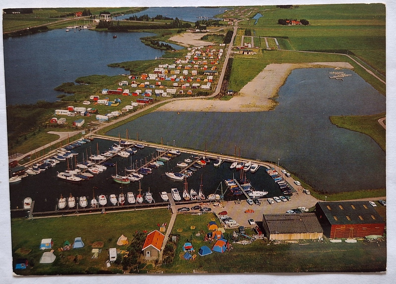 Oude ansichtkaart Jachthaven-Camping Roggebotsluis Kampen, Ophalen of Verzenden, 1960 tot 1980, Gelopen, Gelderland