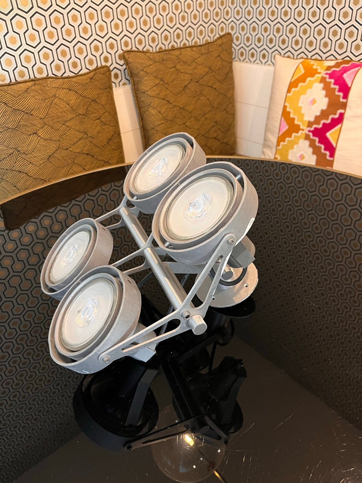 Nomad Modular 4-kops plafondlamp met LED retrofit, Metaal, Overige merken, Gebruikt, Grijs