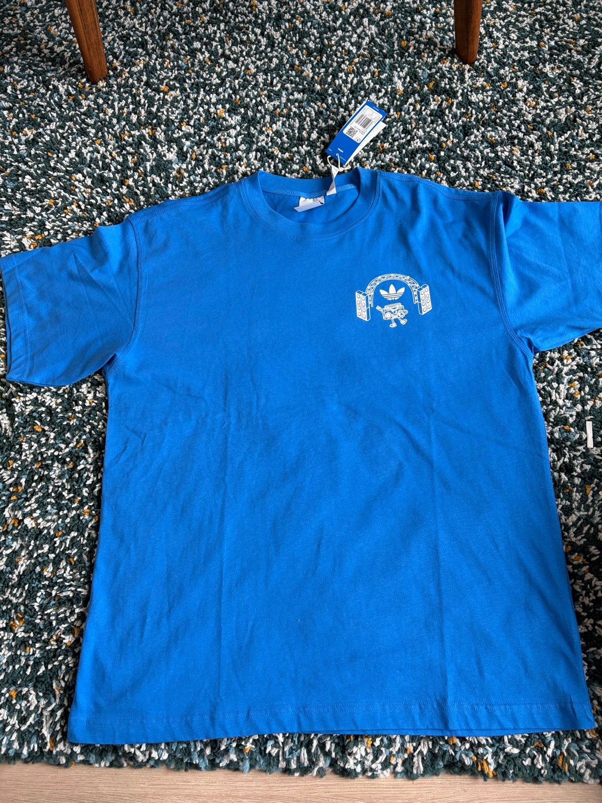 Adidas Originals Festival T-shirt - Blauw - Nieuw met kaartj, Nieuw, Ophalen of Verzenden, Adidas, Maat 48/50 (M)