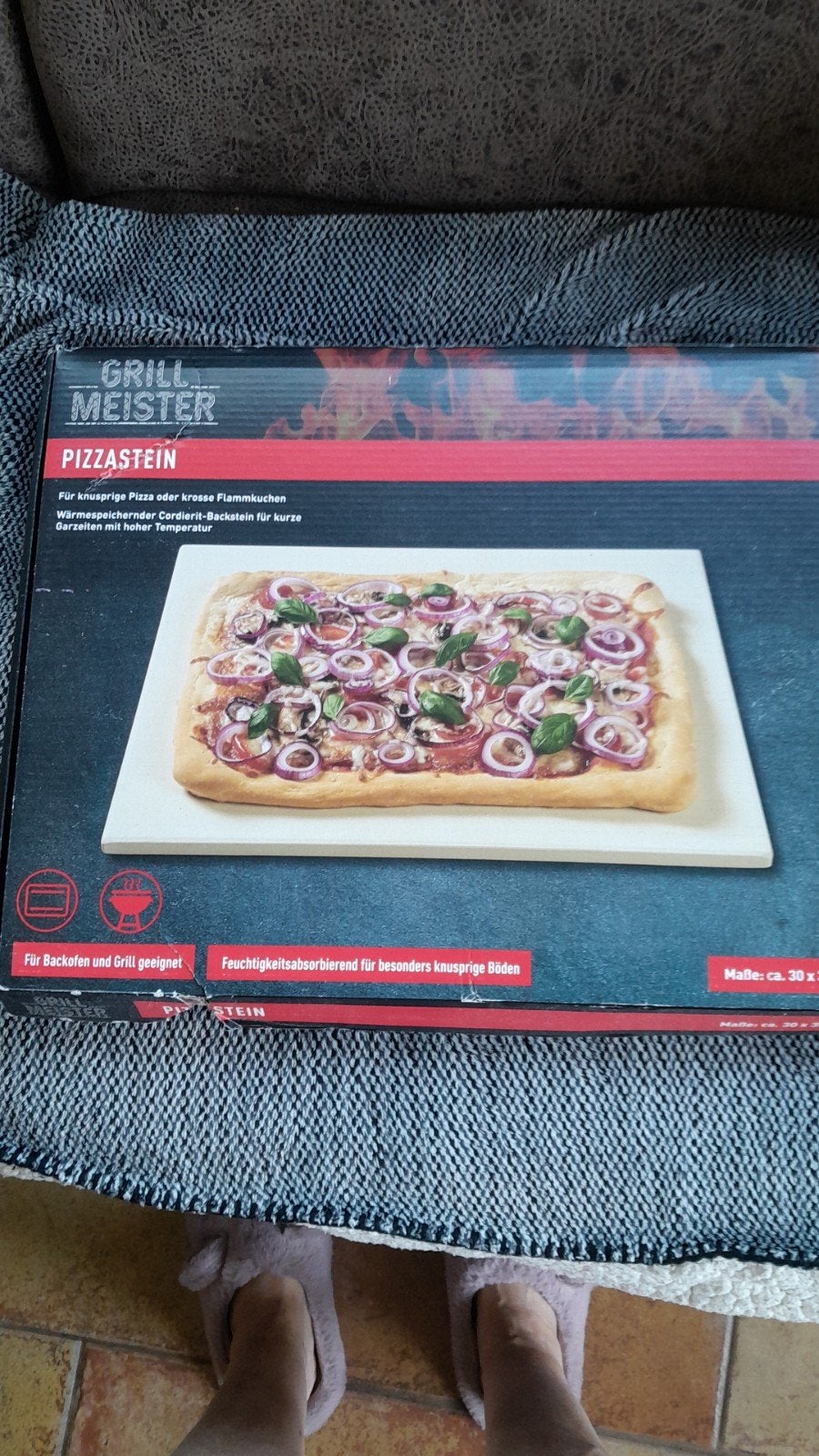 Grill Meister Pizzasteen - 30x38 cm, Ophalen of Verzenden, Nieuw, Grill Meister