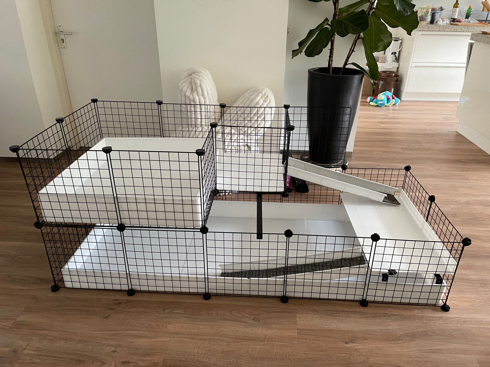 Caviadraadkubus kooi 3 verdiepingen + fleece pads, Dieren en Toebehoren, Ophalen, Kooi, 90 cm of meer, Cavia