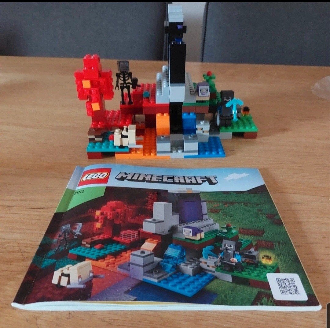 LEGO Minecraft 21172 - Het verwoeste portaal, Minecraft, Lego, Ophalen of Verzenden, Zo goed als nieuw
