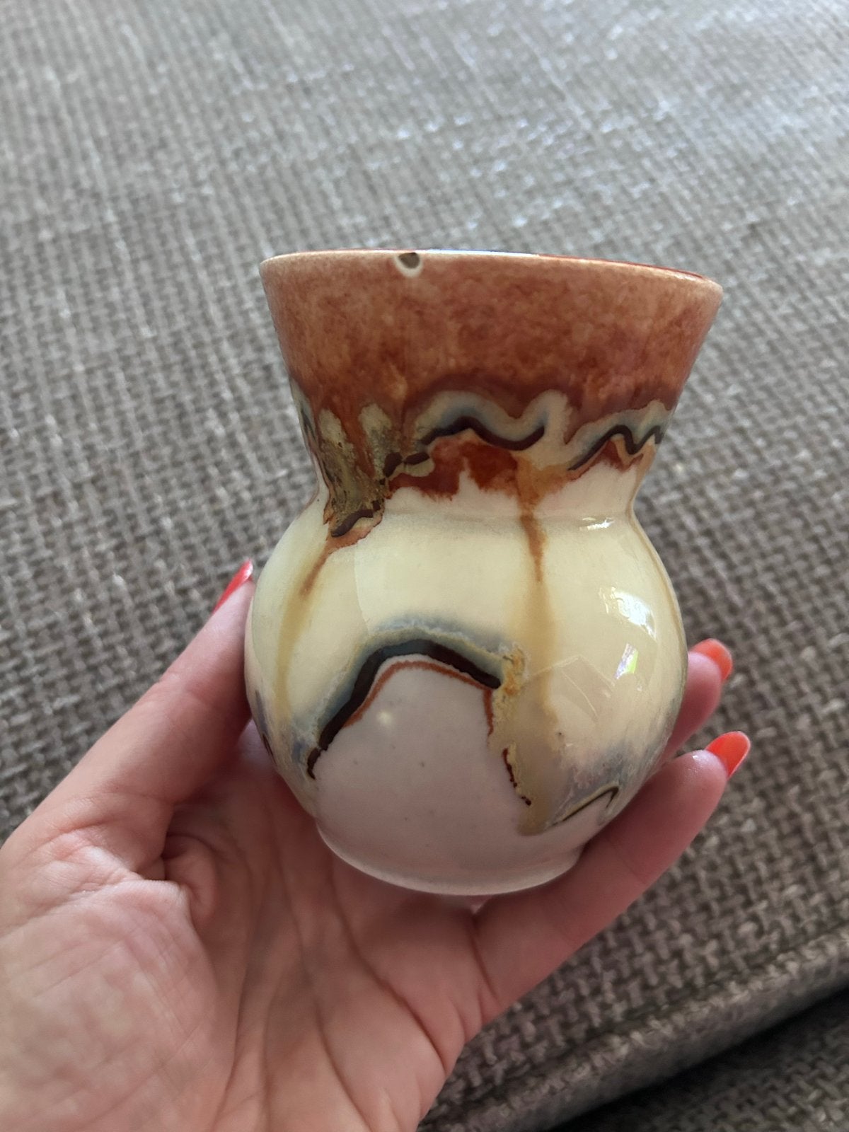 Vintage Zwaan Keramiek Vaasje - Uniek Design, Antiek en Kunst, Ophalen of Verzenden