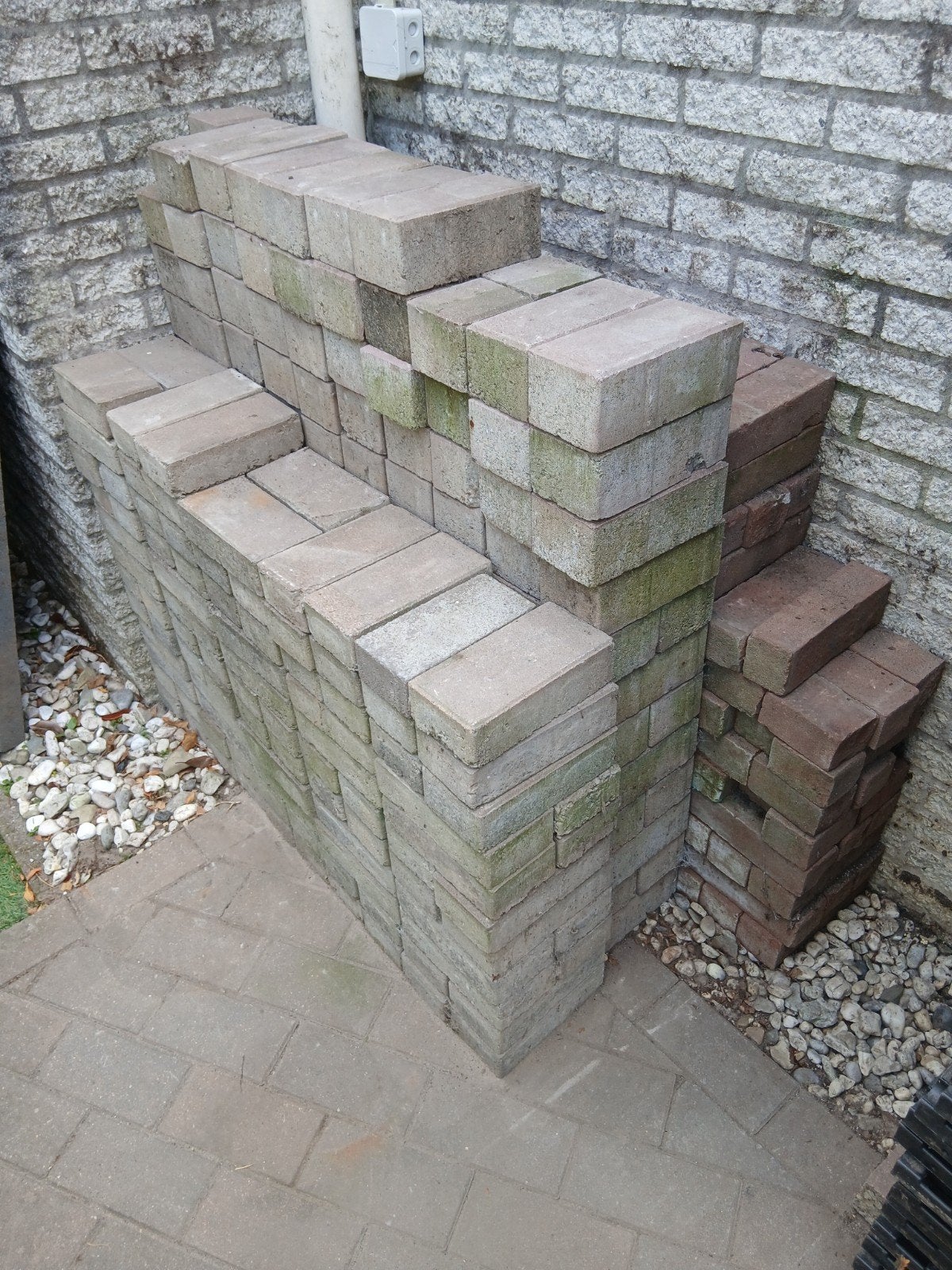 Diverse partij gebruikte stenen voor tuin of oprit, Doe-het-zelf en Verbouw, Metselstenen, Gebruikt, Beton, Ophalen