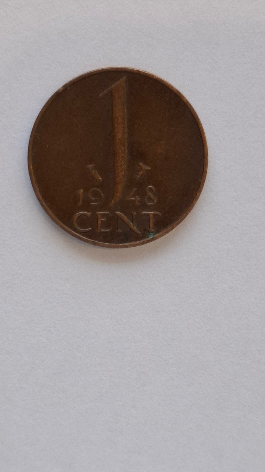 1 cent munt Koningin Wilhelmina 1948, Postzegels en Munten, Munten | Nederland, Ophalen of Verzenden, Koningin Wilhelmina, 1 cent