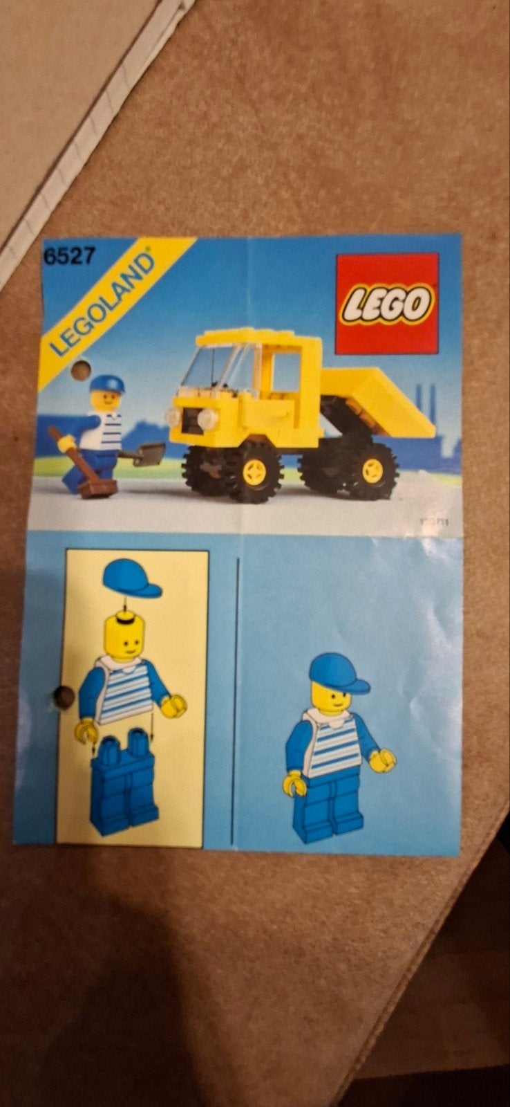 LEGO Legoland Kiepwagen 6527 met Minifiguur en Boekje, Ophalen of Verzenden, Zo goed als nieuw