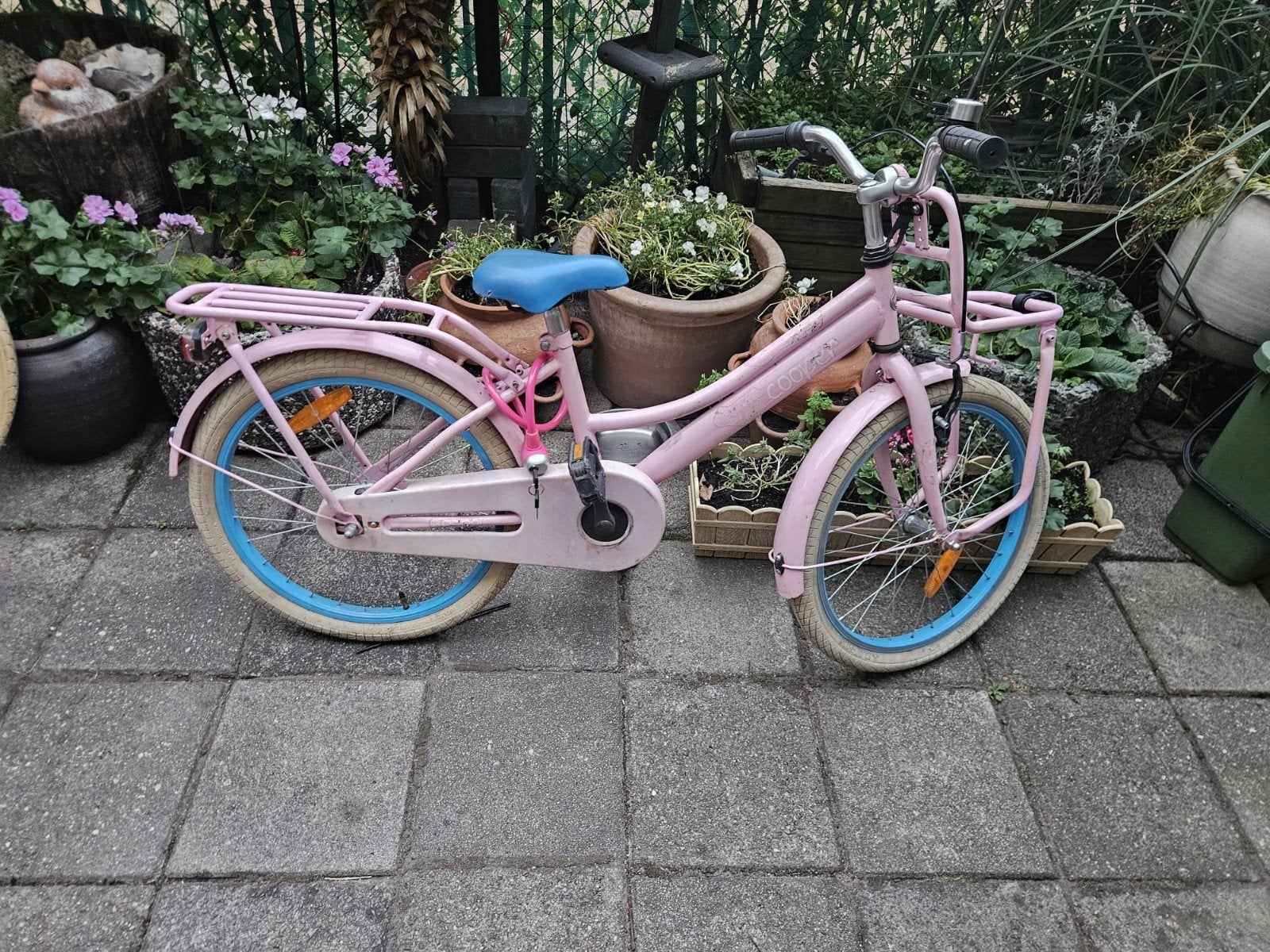 Roze meisjesfiets 22 inch, Ophalen, Gebruikt, 22 inch, Handrem