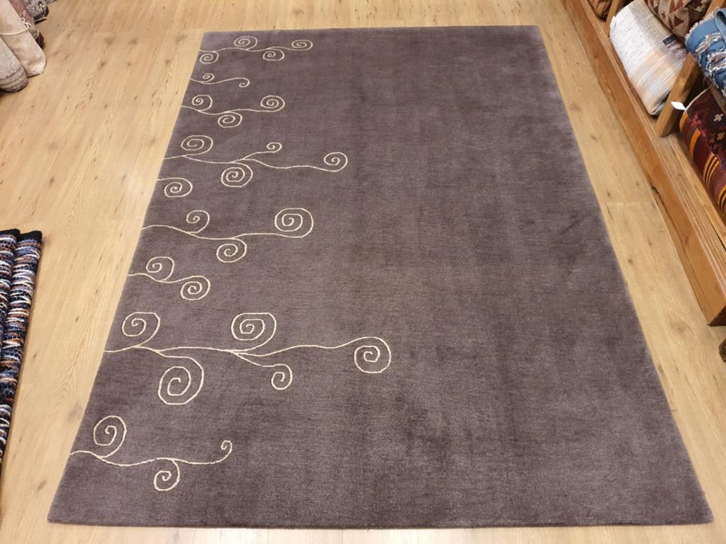 Handgeknoopt oosterse tapijt modern design 247x172, Info@SlatsAntiek.nl, Grijs, Perzisch, 150 tot 200 cm