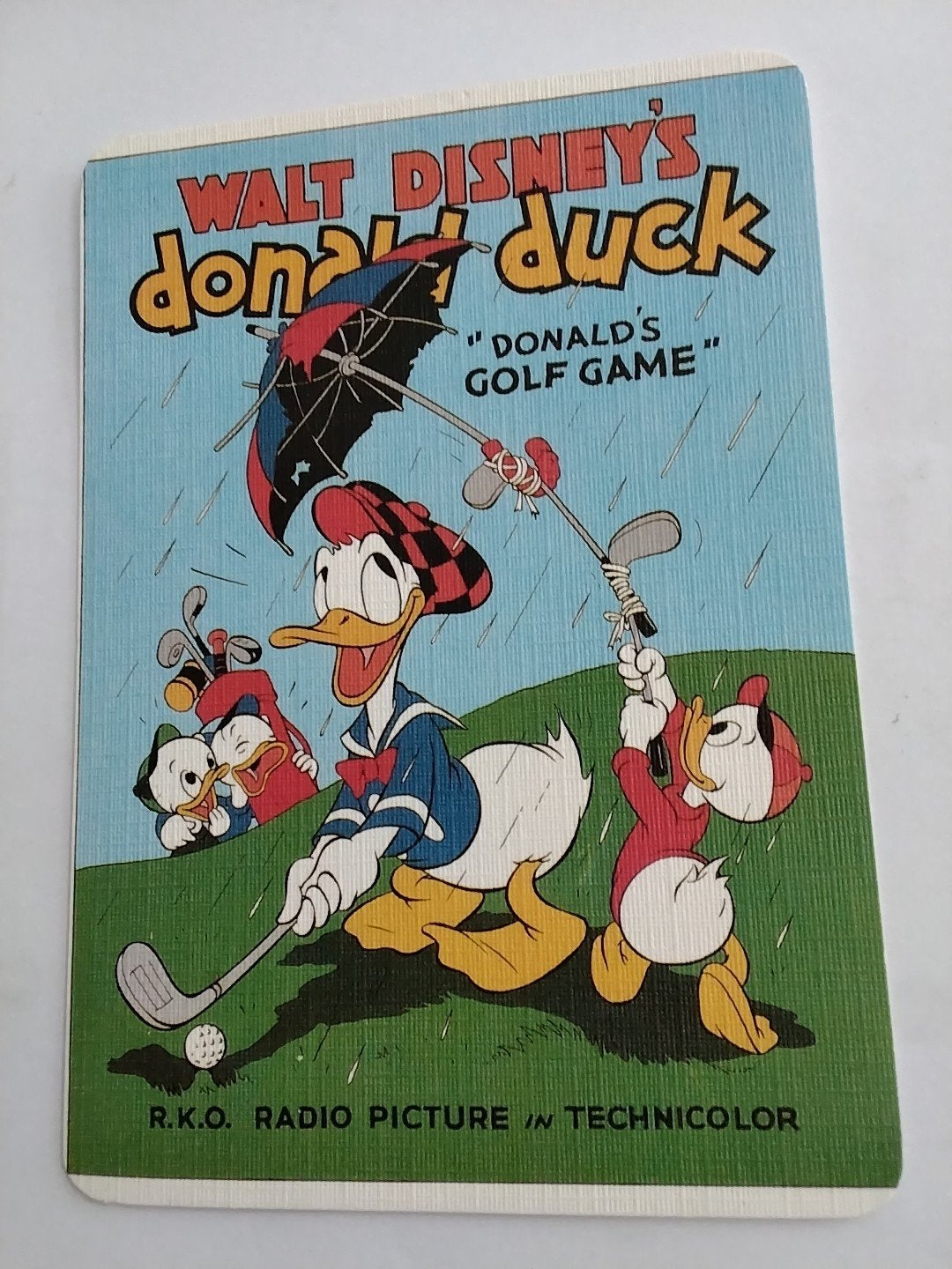 Vintage Disney Donald Duck Golf Game Ansichtkaart, Ophalen of Verzenden
