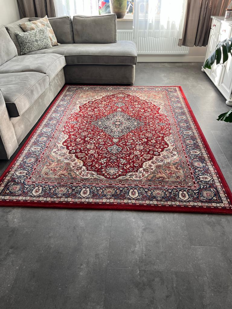 Mooi Perzisch tapijt 240 x 170 cm - Klassiek rood design, Ophalen, Gebruikt, 150 tot 200 cm, 200 cm of meer