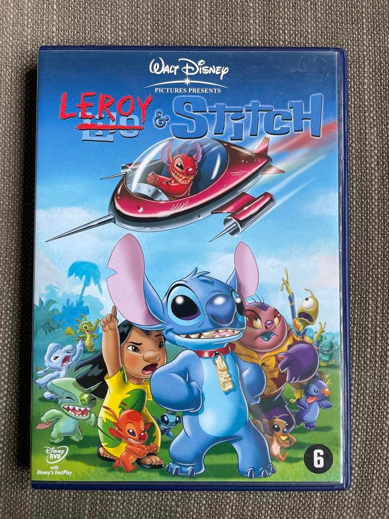 Disney dvd Leroy & Stitch, Cd's en Dvd's, Dvd's | Kinderen en Jeugd, Zo goed als nieuw, Film, Avontuur, Alle leeftijden, Ophalen of Verzenden