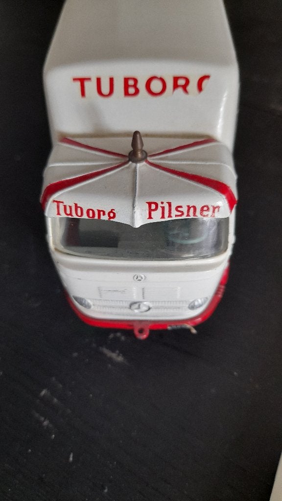 Tekno Tuborg Mercedes Truck 60'er jaren, Ophalen of Verzenden, Zo goed als nieuw, Bus of Vrachtwagen, Overige merken