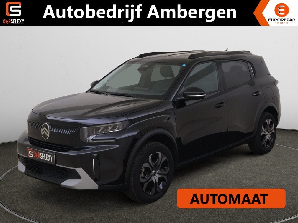 Citroën C3 Aircross 1.2 Hybrid (145Pk) Plus LED Camera AllS, Stof, 1199 cc, Verwarmde buitenspiegels, Zwart