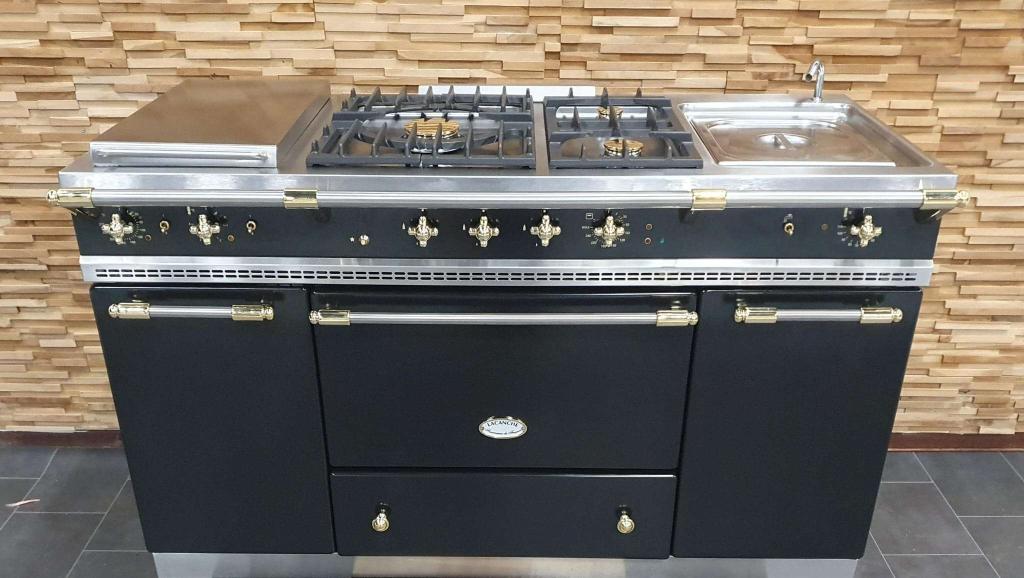 🔥Luxe Lacanche Fornuis 150cm zwart + messing Multicooker, Witgoed en Apparatuur, Fornuizen, Niet ingevuld, 60 cm of meer, Niet ingevuld