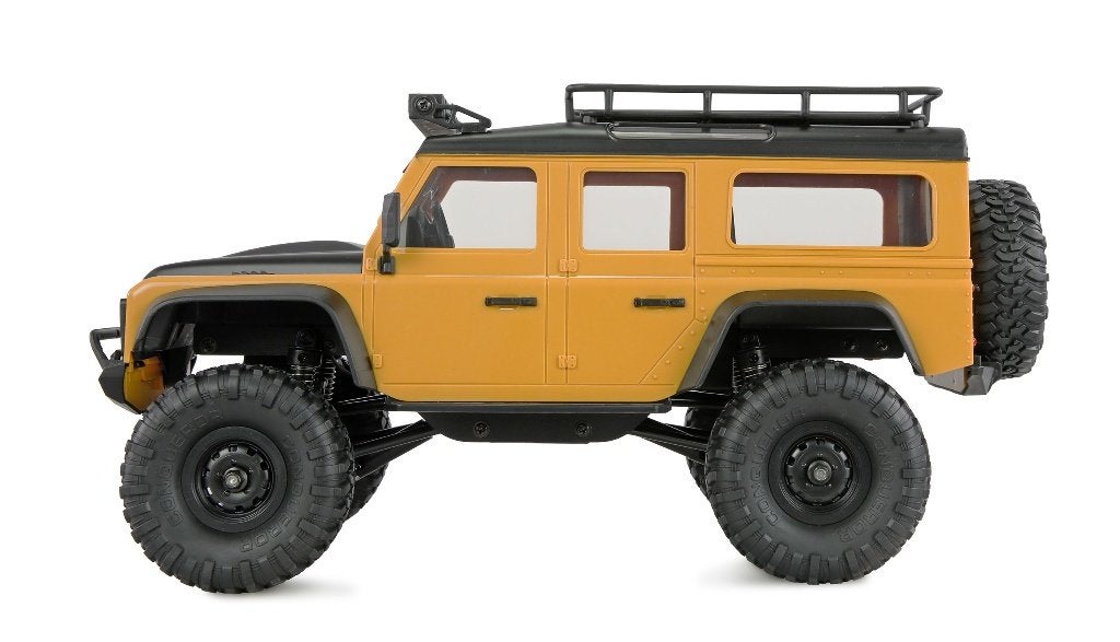AMXRock Mini-D90 Scale Crawler 4WD 1/16 RTR yellow, Ophalen of Verzenden, Nieuw, Overige schalen, Auto offroad