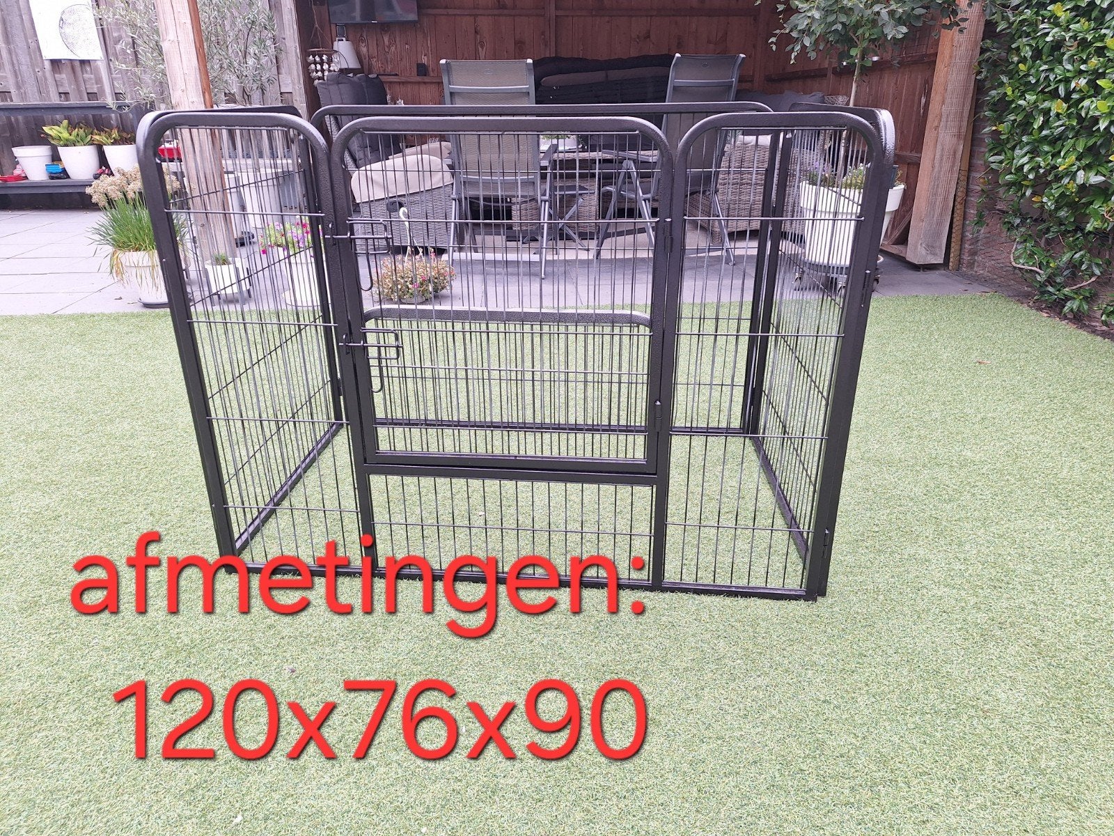 te koop kennel delen, om eventueel je tuin mee af te zetten, Dieren en Toebehoren, Ophalen, Zo goed als nieuw, 110 cm of meer