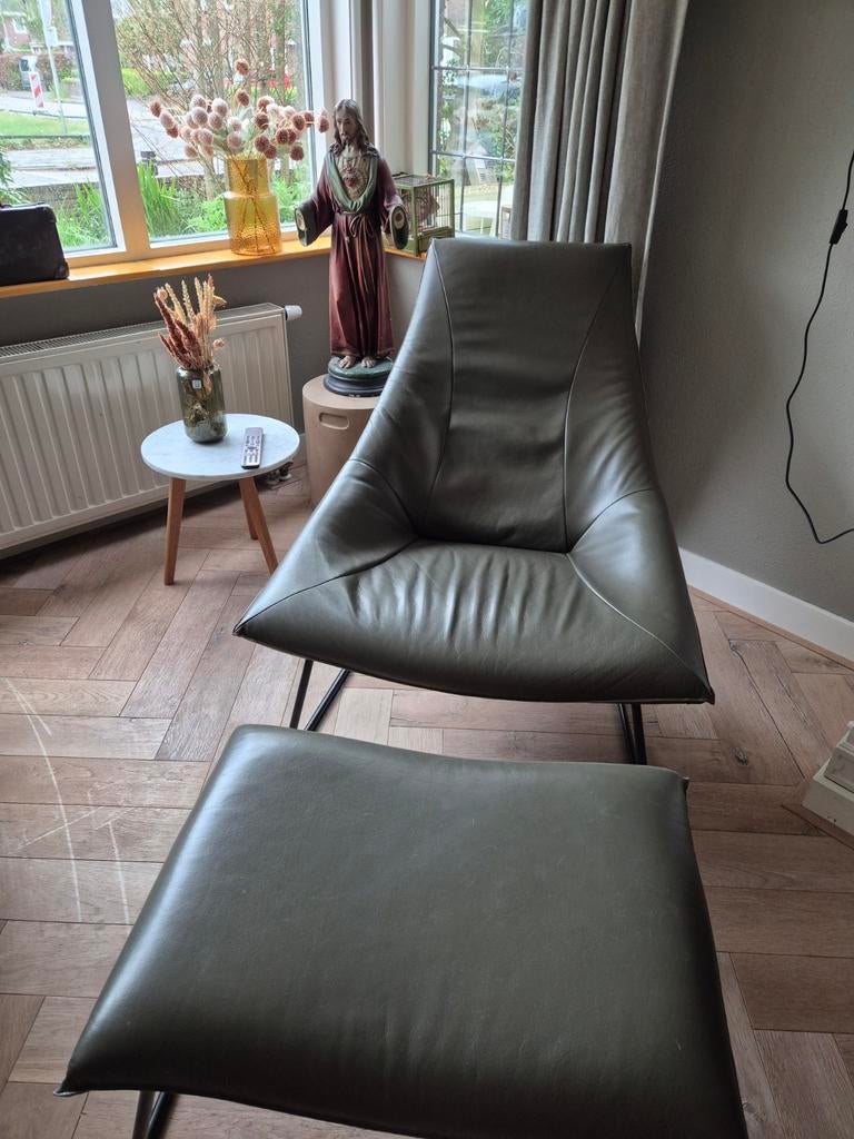 2x Jess Design Beal Fauteuils met voetenbank, Ophalen, Eenpersoons, Zo goed als nieuw, Minder dan 150 cm