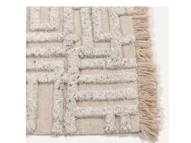 Labyrinth 13 groot Berber vloerkleed creme beige wollen, Huis en Inrichting, Ophalen, Beige, Boho, 150 tot 200 cm